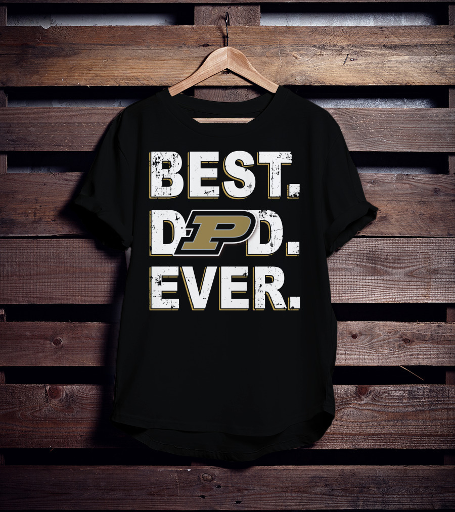 Best Dad Ever Purdue University Boilermakers Logo T-Shirt