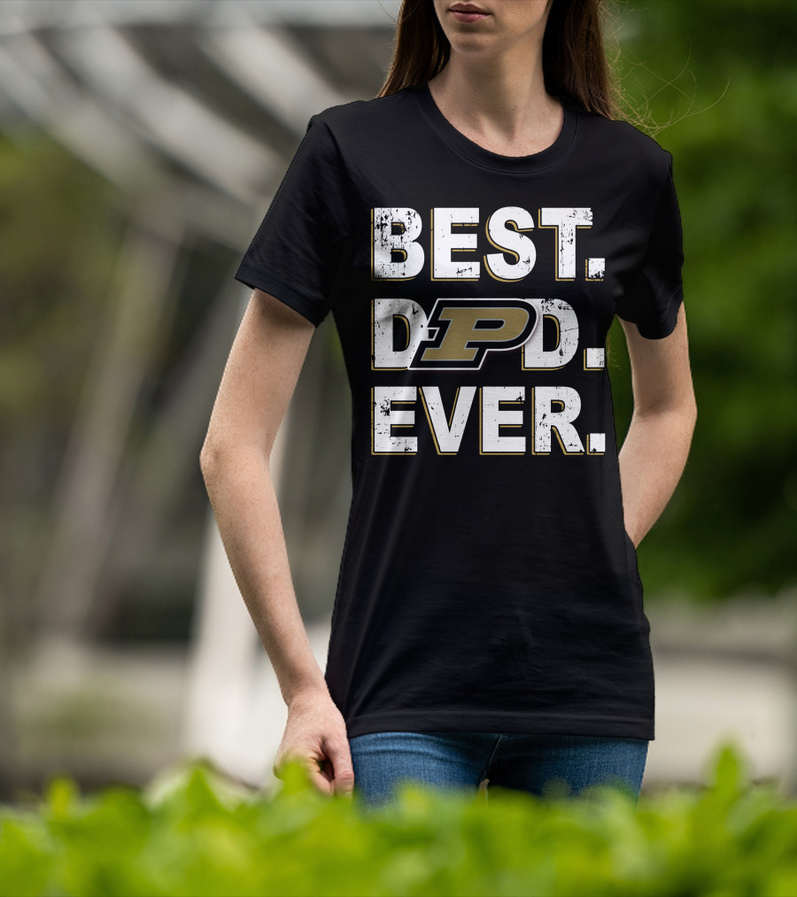 Best Dad Ever Purdue University Boilermakers Logo T-Shirt