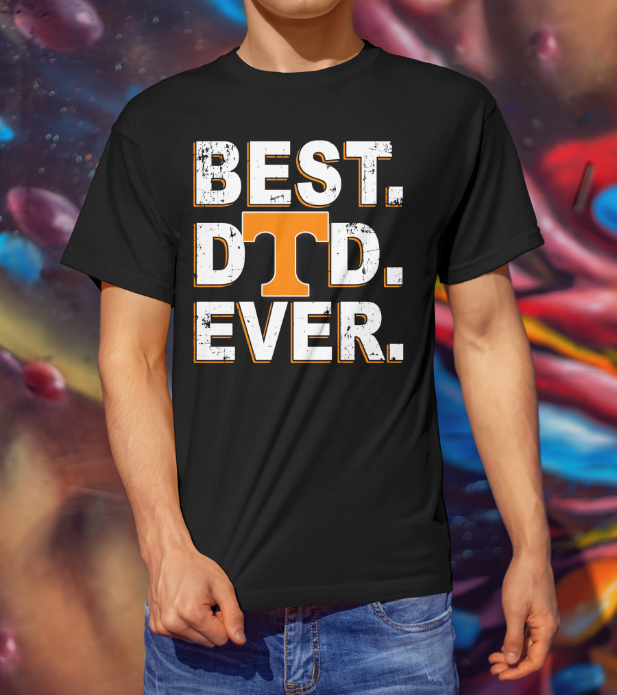 Best Dad Ever Tennessee Volunteers Fan Football T-Shirt