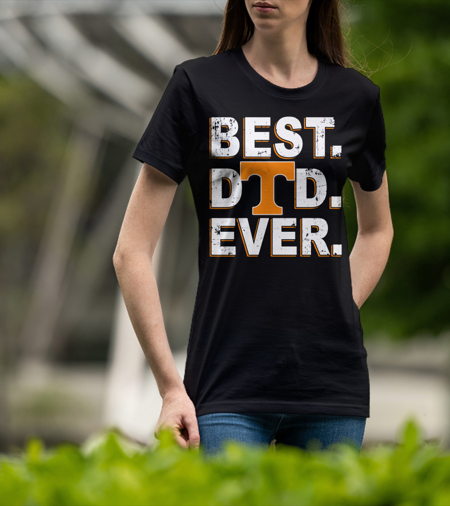 Best Dad Ever Tennessee Volunteers Fan Football T-Shirt
