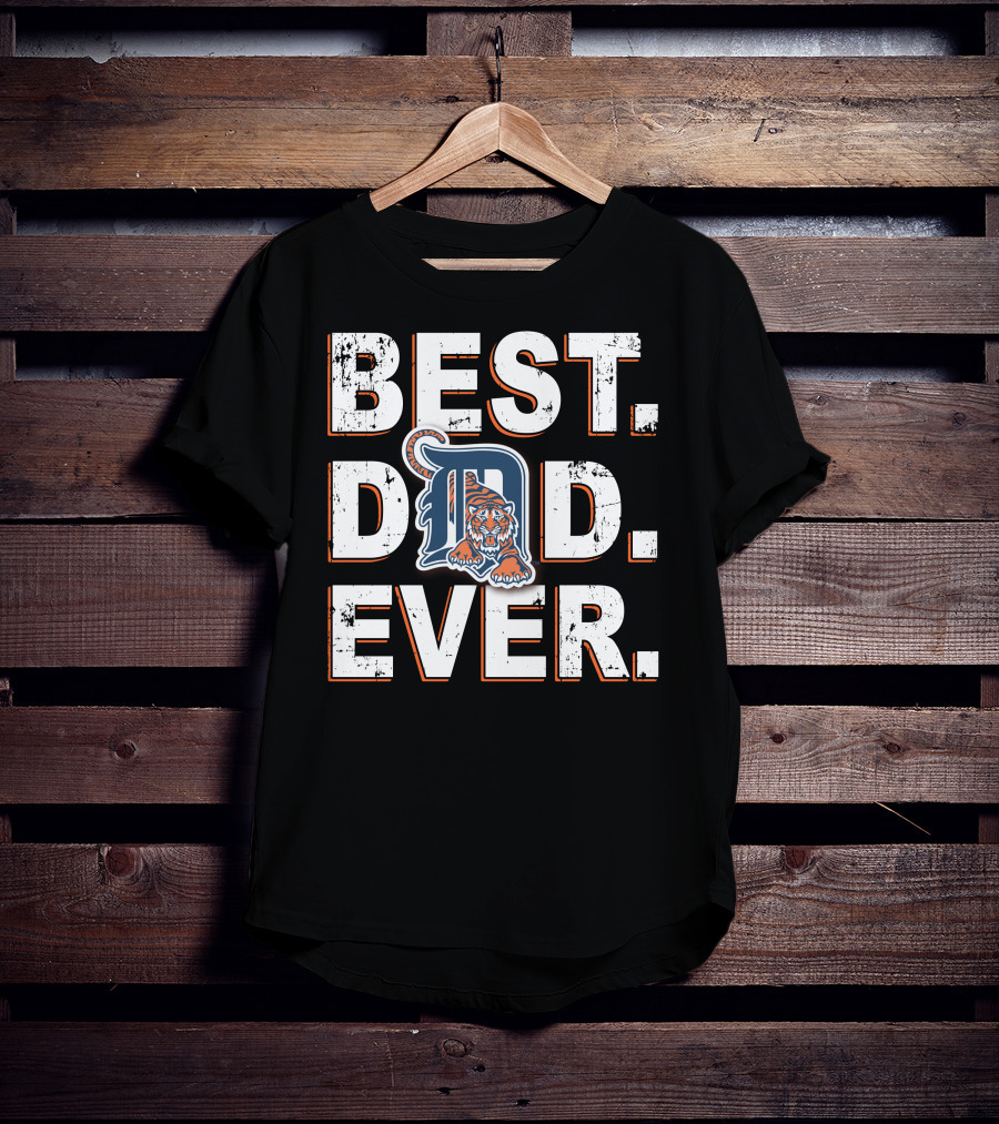 Best Dad Ever Detroit Tigers T-Shirt