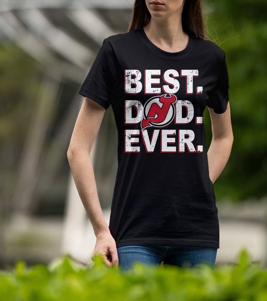 Best Dad Ever Nj Devils Fan T-Shirt