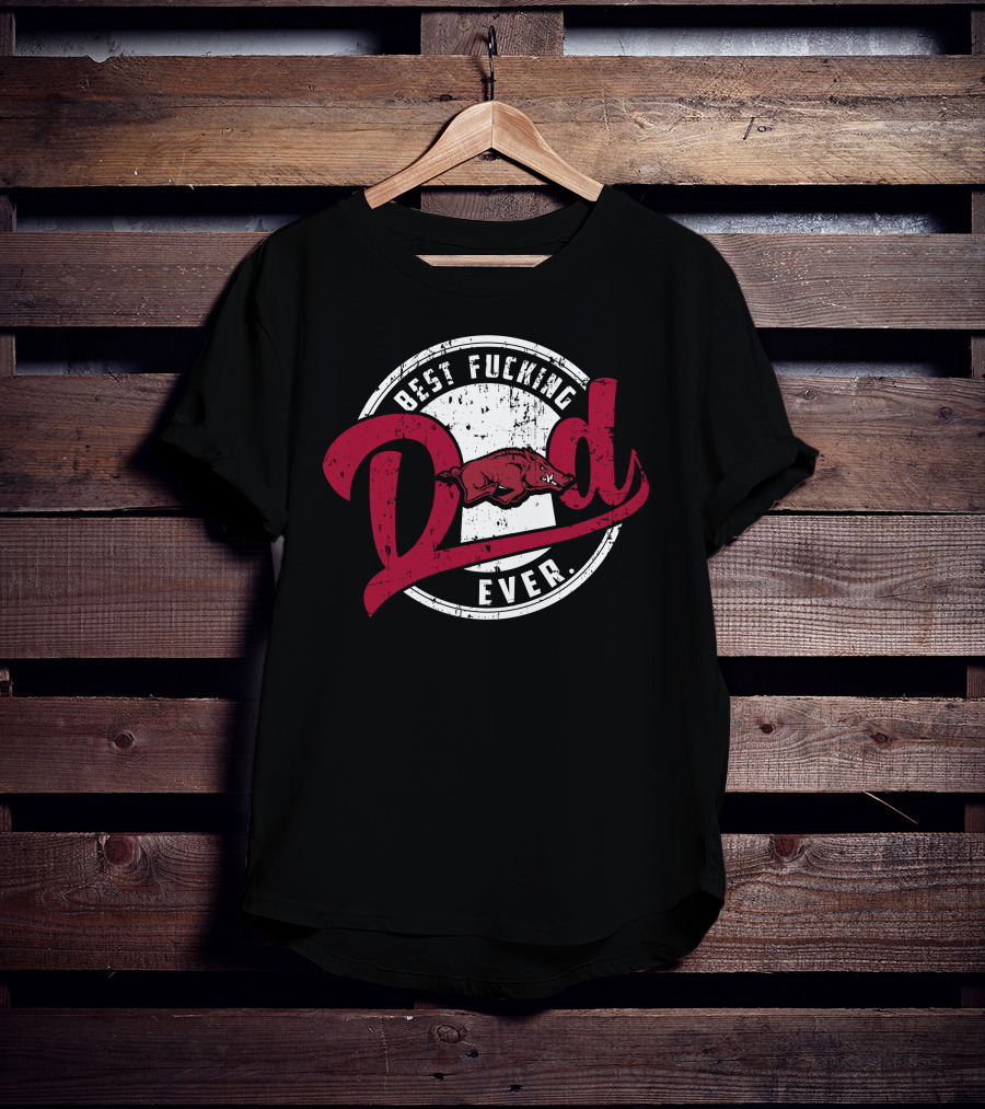 Best Dad Ever Razorbacks T-Shirt