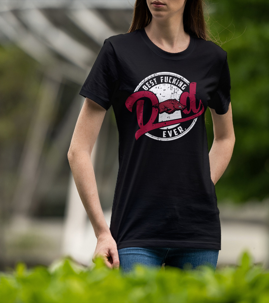 Best Dad Ever Razorbacks T-Shirt