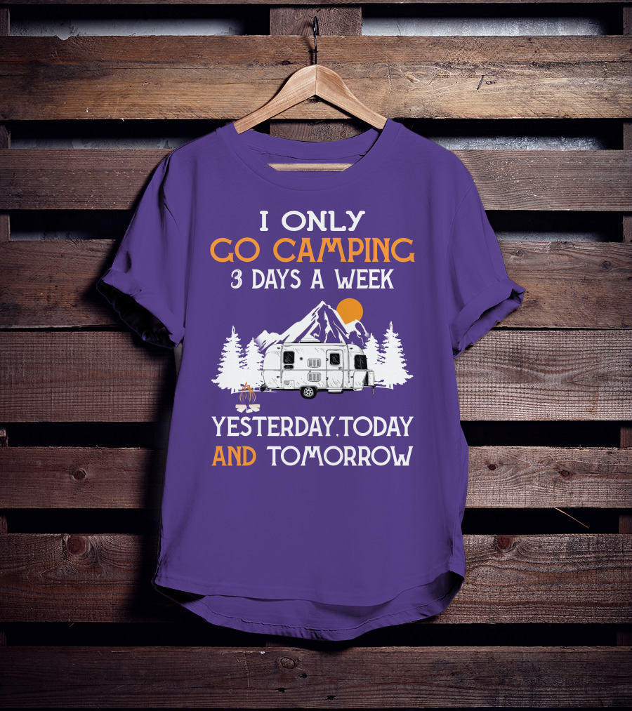 I Only Go Camping 3 Days A Week Yesterday Today And Tomorrow Airstreamers T-Shirt