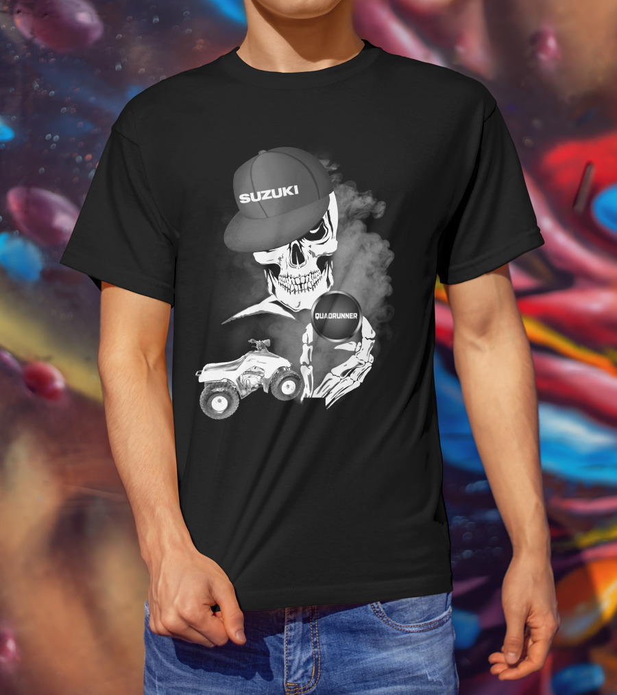 Suzuki Quadrunner LT 160 Skull Smoke T-Shirt