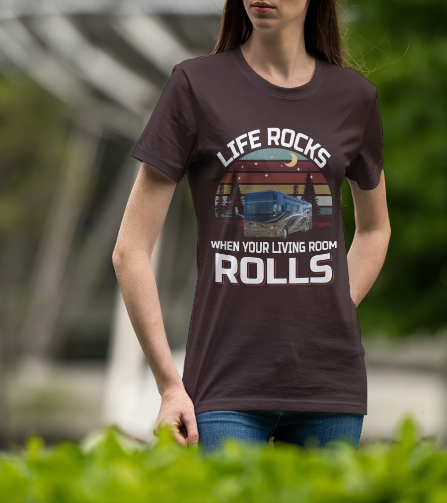 Life Rocks When Your Living Room Rolls Tiffin Motorhomes Allegro Bus T-Shirt