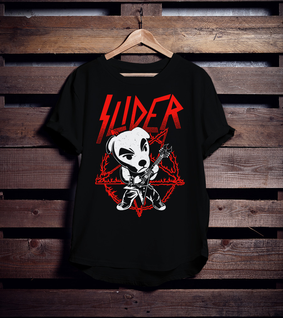 Slider Heavy Metal Animal Crossing Character T-Shirt