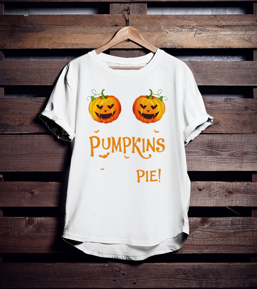 Pumpkins You Should See My Pie With Halloween Jack-O'-Lanterns And Bats T-Shirt