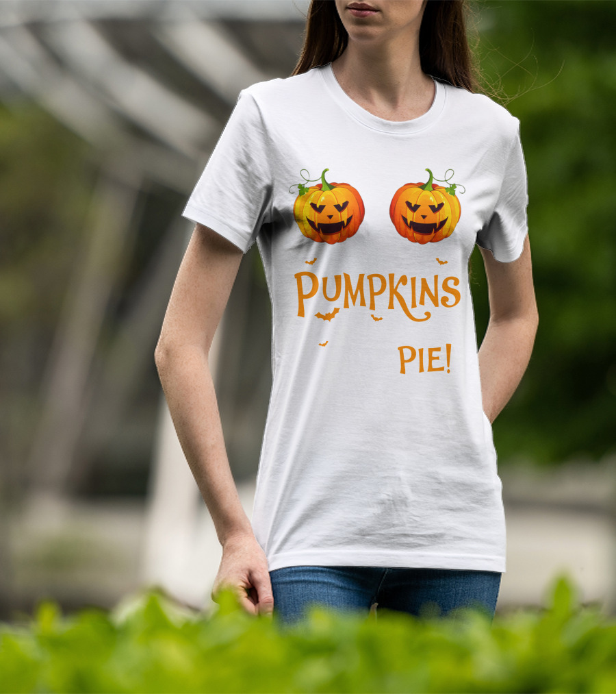 Pumpkins You Should See My Pie With Halloween Jack-O'-Lanterns And Bats T-Shirt