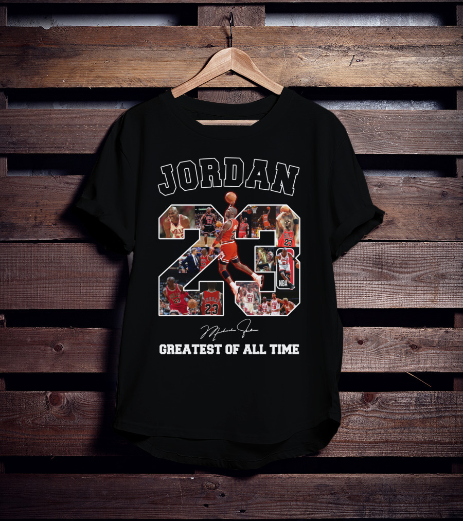 Jordan 23 Greatest Of All Time NBA Signature Iconic Moments T-Shirt