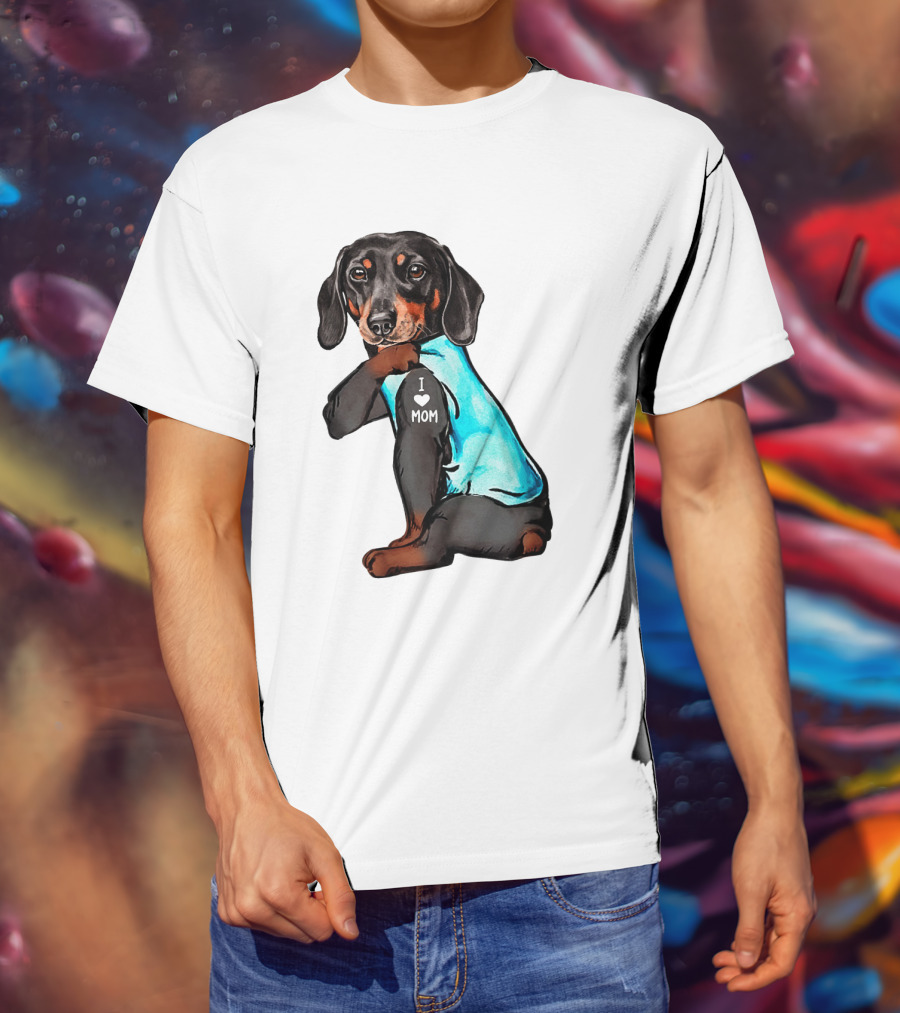 Dachshund I Love Mom T-Shirt
