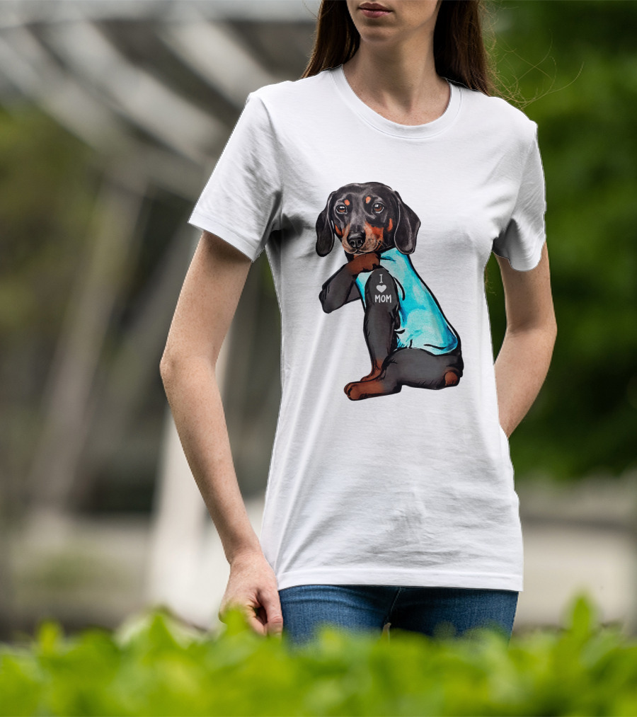 Dachshund I Love Mom T-Shirt