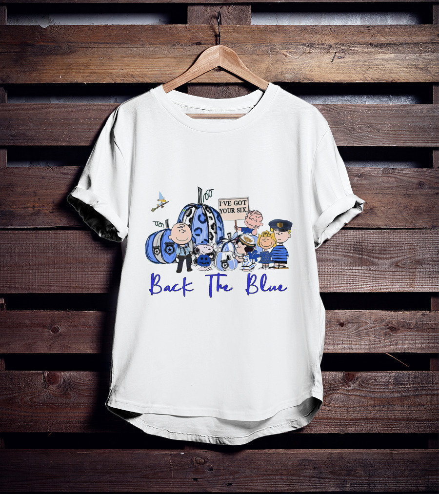 Peanuts Back The Blue Pumpkin Patch I've Got Your Six T-Shirt