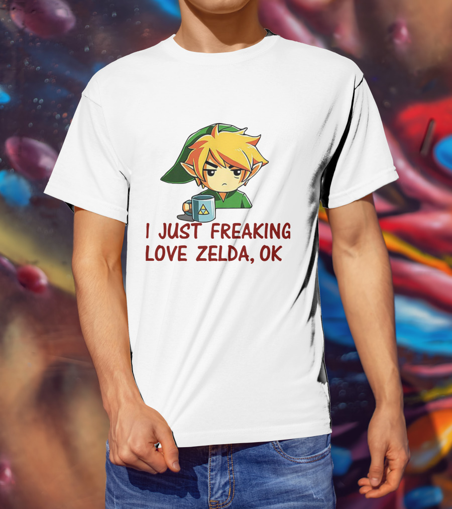 I Just Freaking Love Zelda OK With Triforce Mug And Character T-Shirt