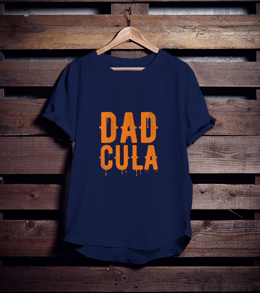 Dadcula Funny Dad Spooky Halloween Vampire Joke T-Shirt