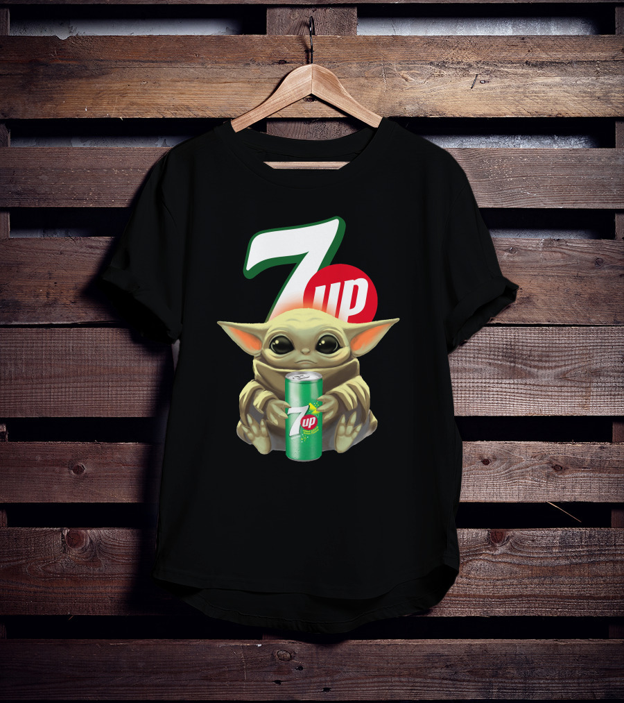 Baby Yoda Holds 7up Can T-Shirt