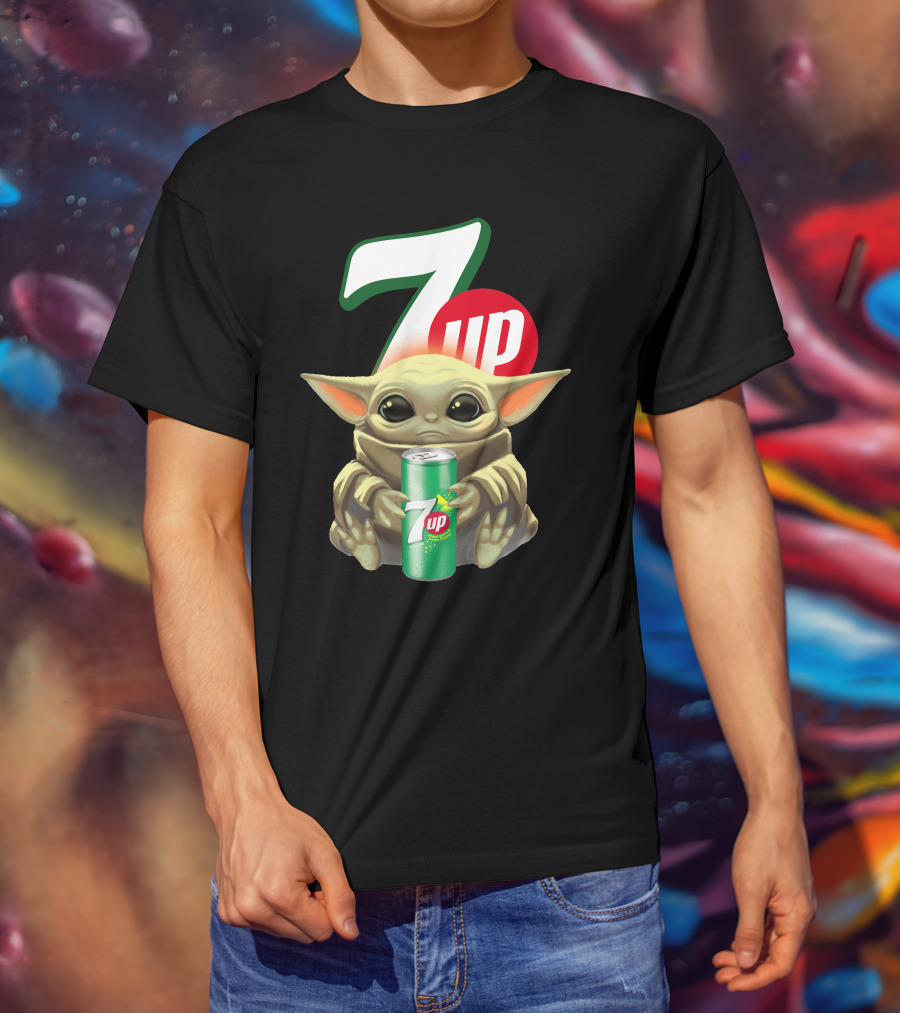 Baby Yoda Holds 7up Can T-Shirt