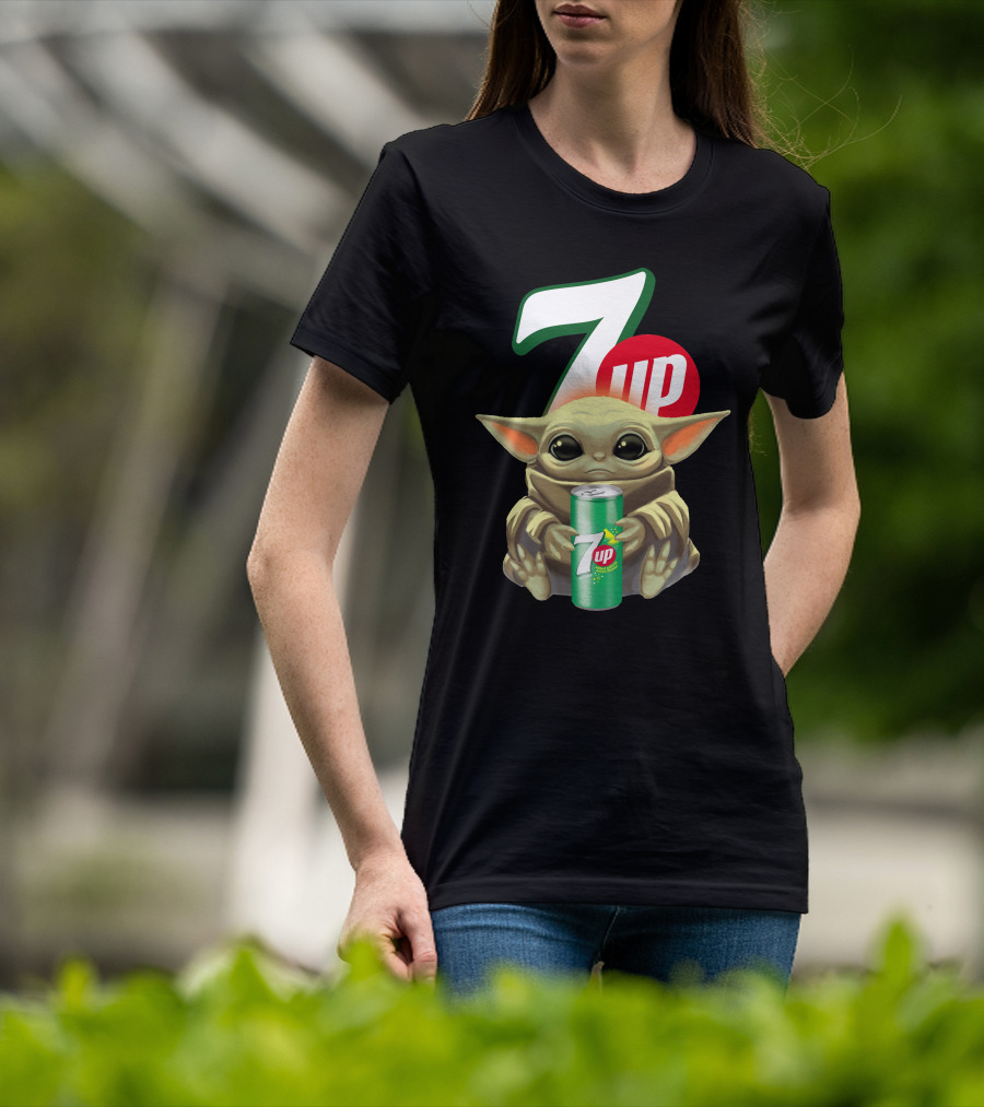Baby Yoda Holds 7up Can T-Shirt