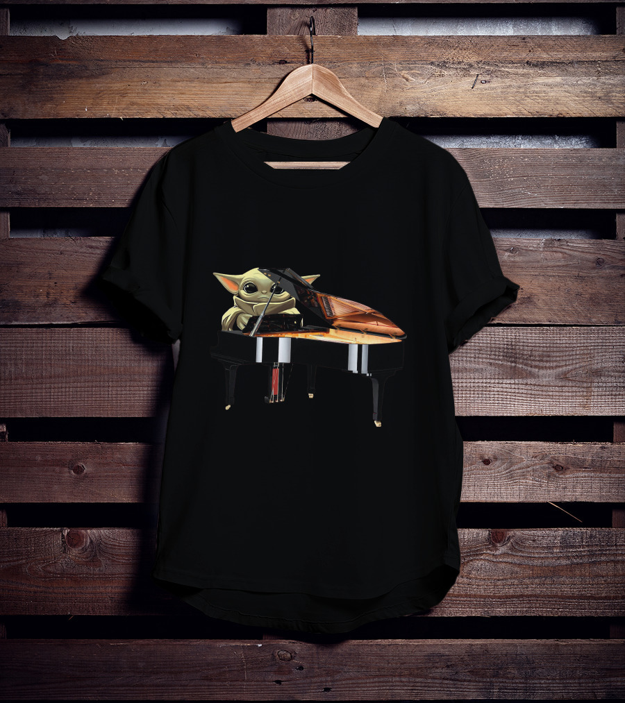 Baby Yoda At Grand Piano T-Shirt