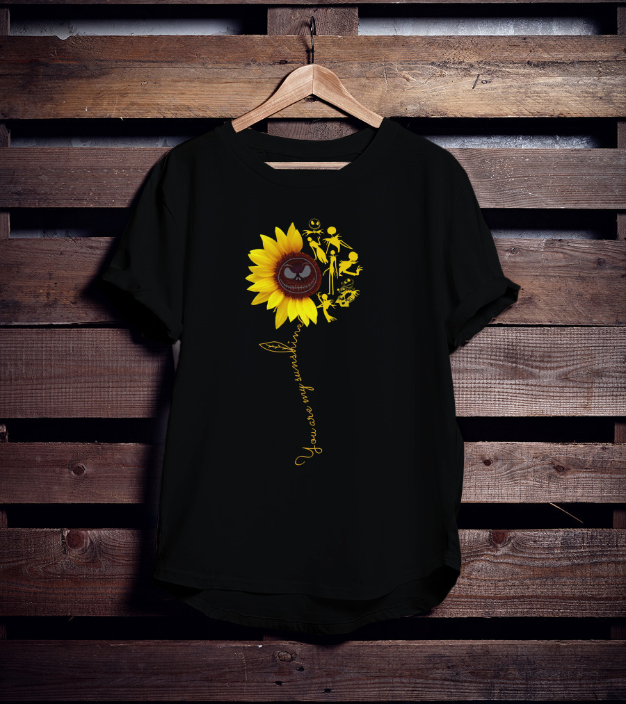 Sunflower You Are My Sunshine Jack Skellington Nightmare Before Christmas T-Shirt