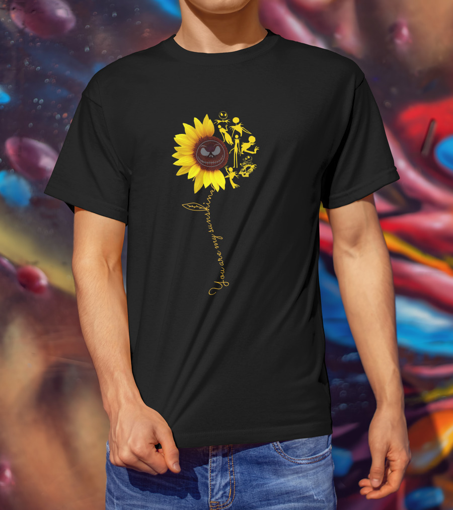 Sunflower You Are My Sunshine Jack Skellington Nightmare Before Christmas T-Shirt