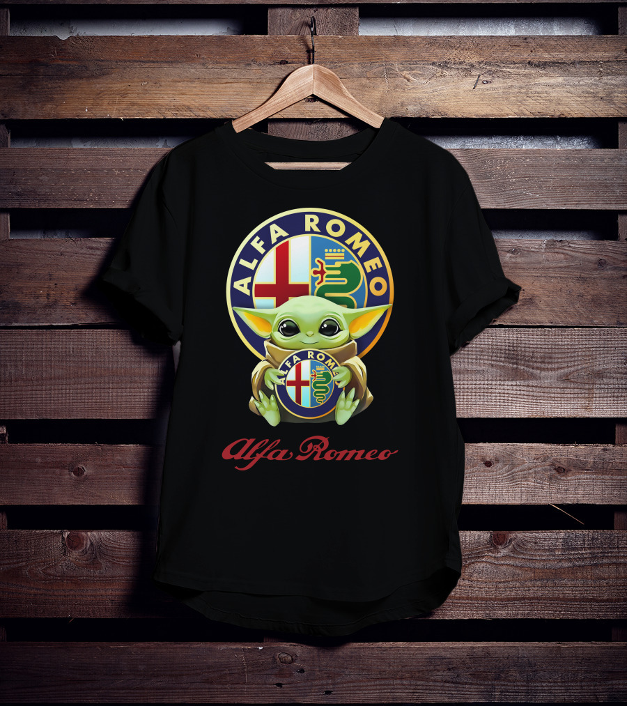 Baby Yoda Alfa Romeo Hug Emblem T-Shirt