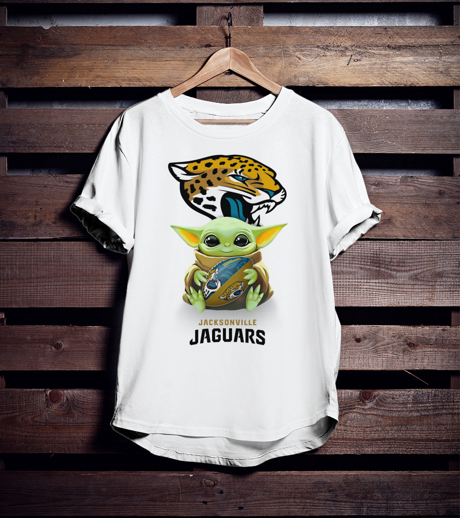 Baby Yoda Jacksonville Jaguars Football Hug T-Shirt