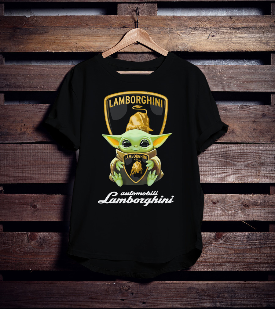 Baby Yoda Lamborghini Automobili Hug T-Shirt