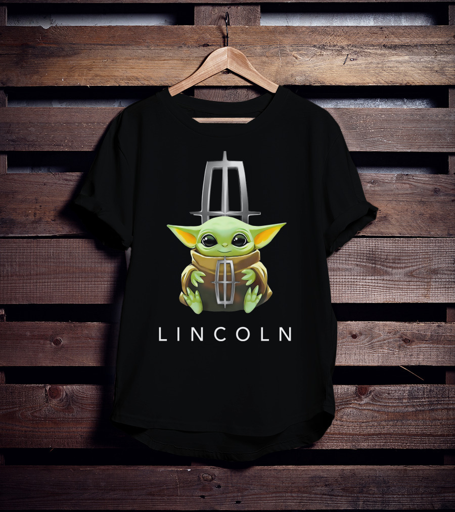 Baby Yoda Holding Lincoln Silver T-Shirt