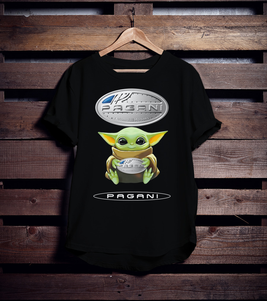 Baby Yoda Holding Pagani Automobili Modena T-Shirt