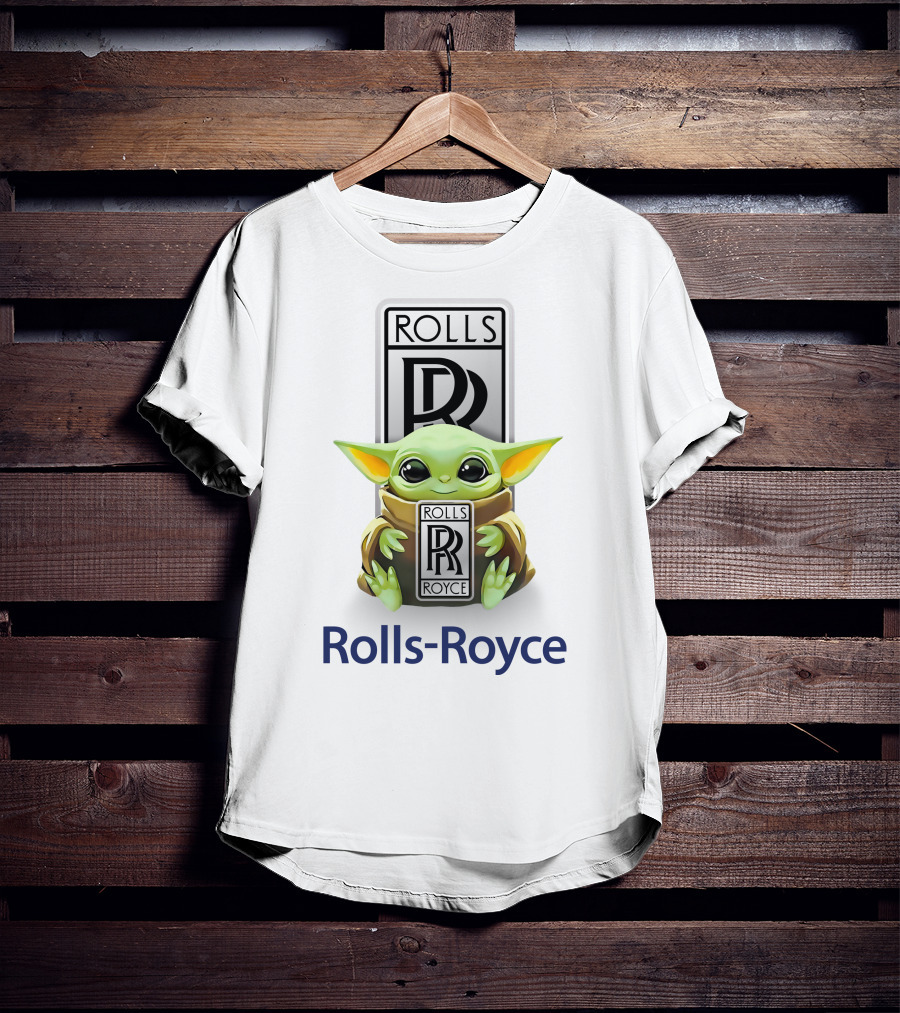 Baby Yoda Hugs Rolls-Royce T-Shirt