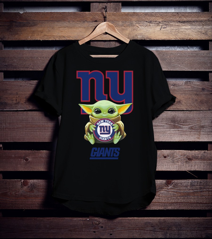 Star Wars Baby Yoda New York Giants Ny Giants Football Fan T-Shirt