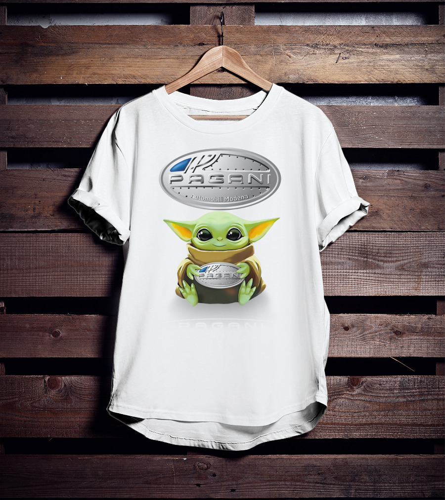 Star Wars Baby Yoda Holding Pagani Automobili Modena T-Shirt