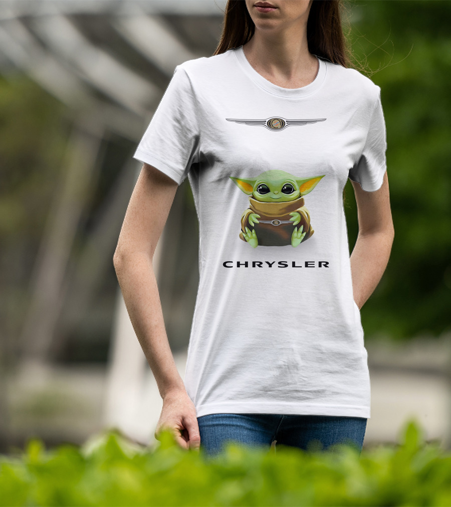 Baby Yoda With Chrysler Logo Star Wars T-Shirt