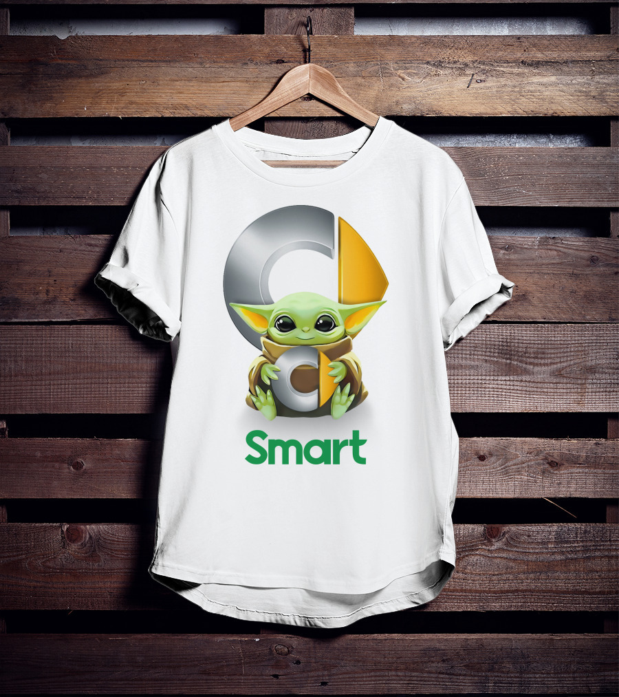 Star Wars Baby Yoda Hug C Logo Smart T-Shirt
