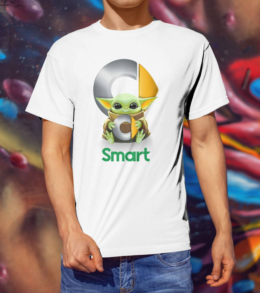 Star Wars Baby Yoda Hug C Logo Smart T-Shirt