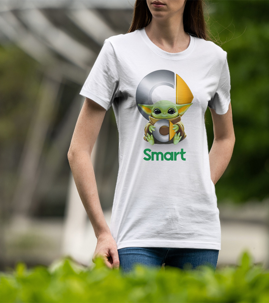 Star Wars Baby Yoda Hug C Logo Smart T-Shirt