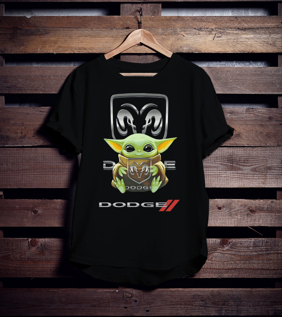 Grogu Hug Ram Logo Dodge T-Shirt