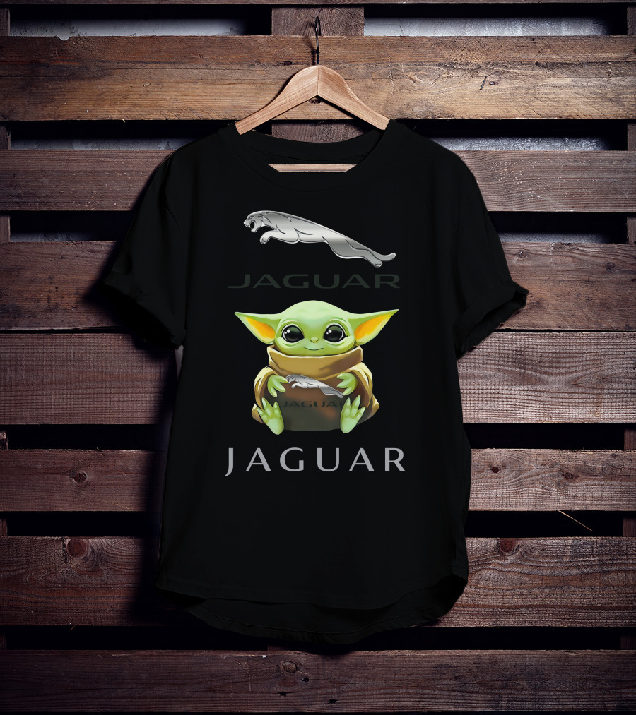 Grogu Hug Jaguar Logo Fusion T-Shirt