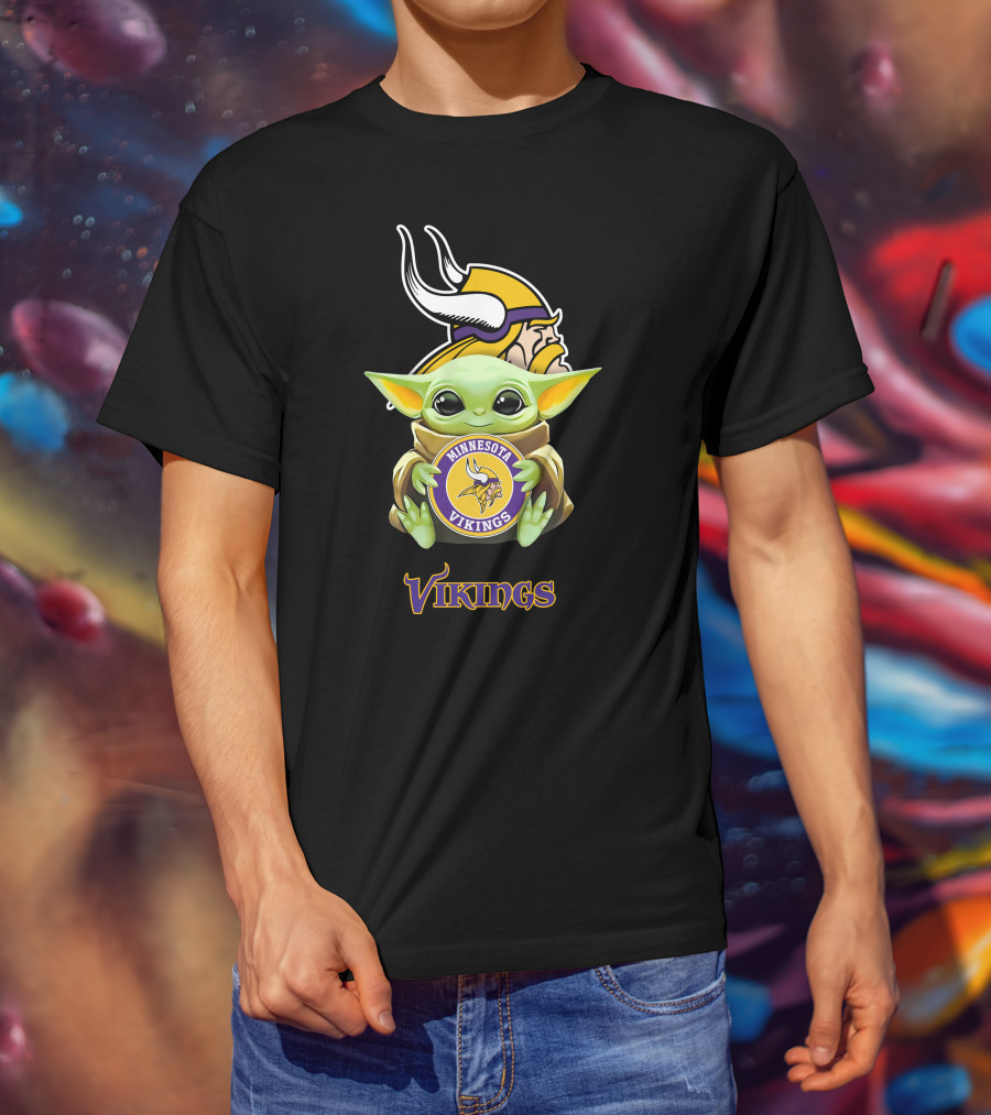 Grogu Hug Minnesota Vikings Vikings T-Shirt