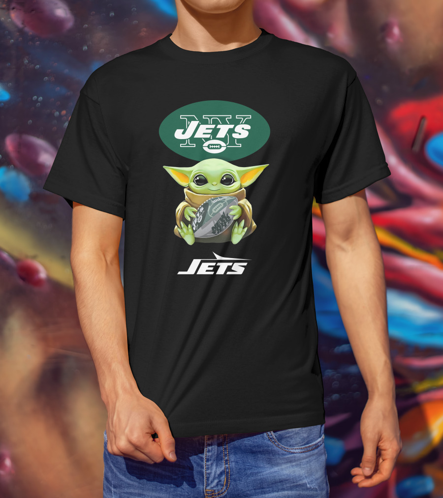 Grogu Hug New York Jets Football Jets T-Shirt
