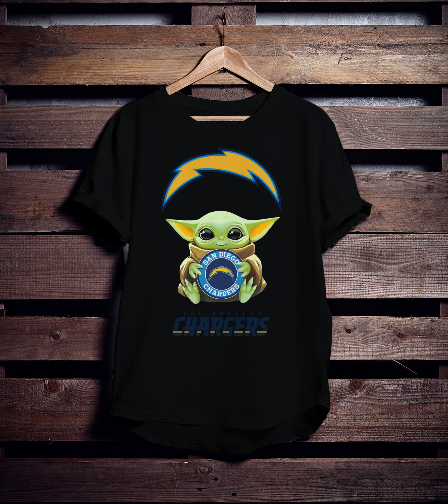 Grogu Hug Los Angeles Chargers San Diego Chargers T-Shirt