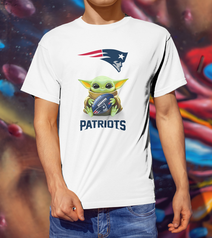 Grogu New England Patriots Football Hug Patriots T-Shirt