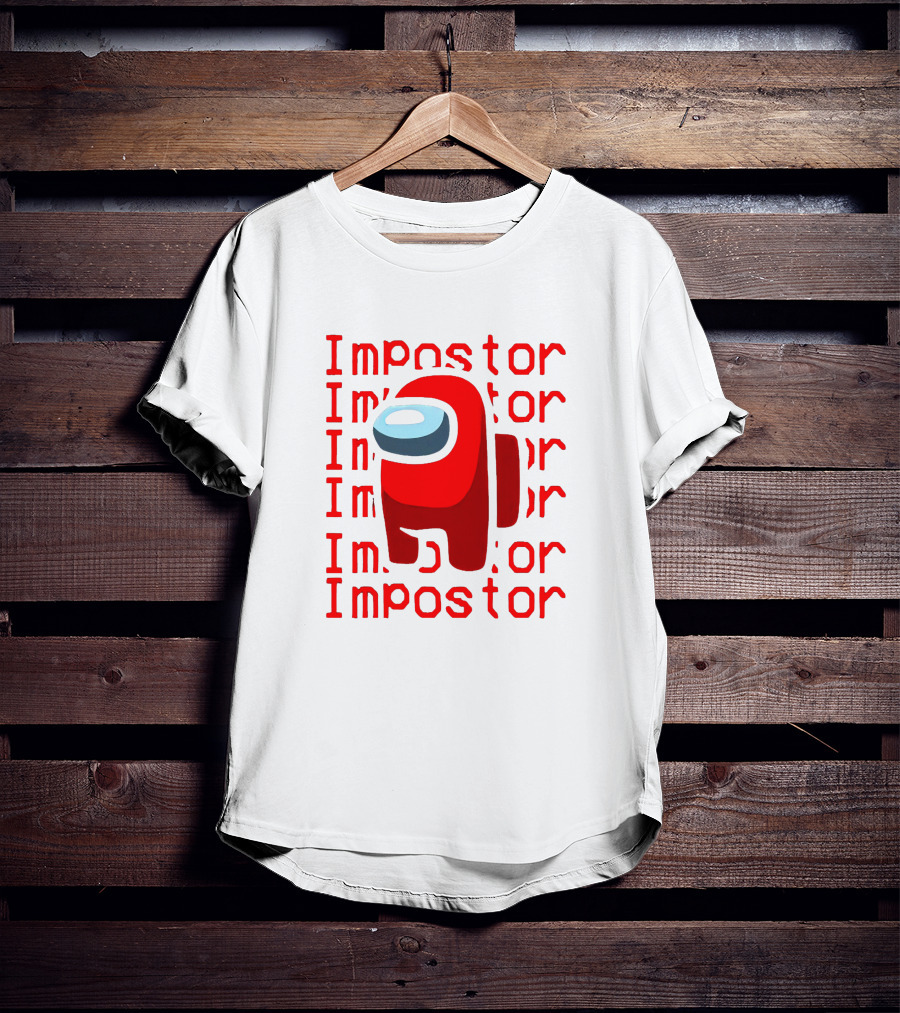 Impostor Among Us Red Crewmate Character T-Shirt