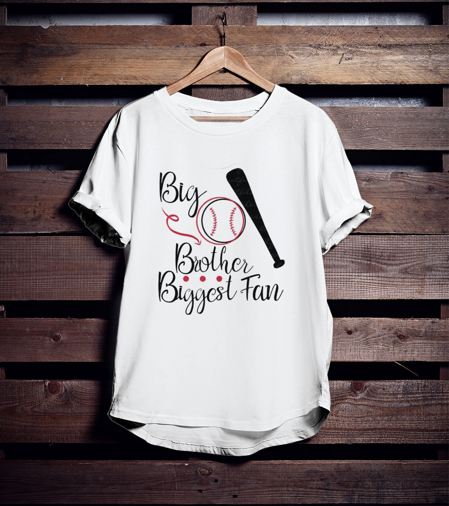 Big Brother Biggest Fan Baseball Items T-Shirt
