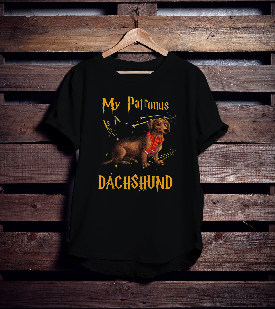 My Patronus Is A Dachshund Dog With Magic Wand And Stars T-Shirt