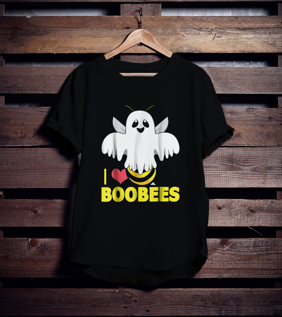 I Heart Boo Bees Funny Halloween Costume Bee And Ghost Mashup T-Shirt
