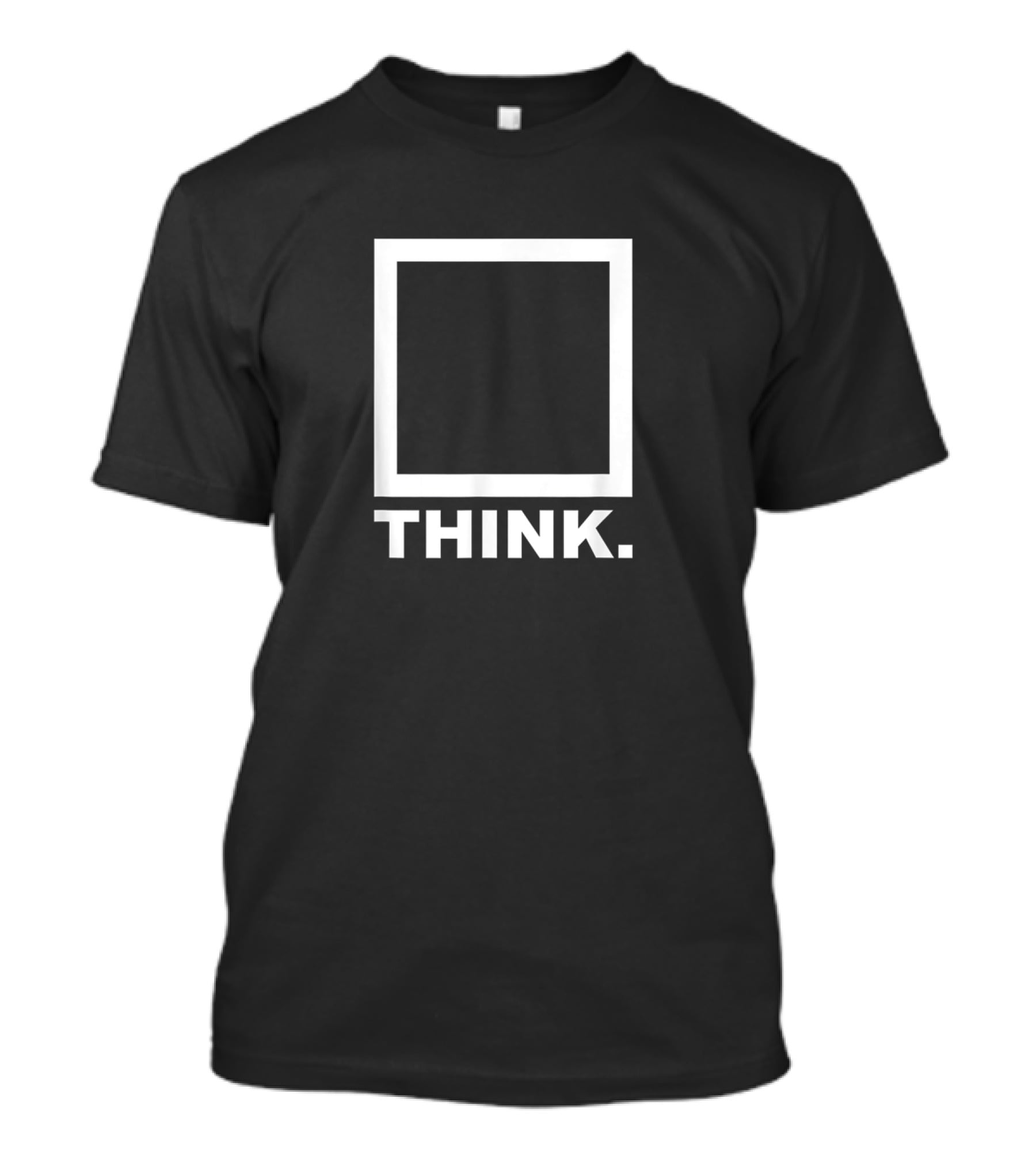 Think Outside The Box Clever Querdenker Square Monochrome Minimalist T-Shirt