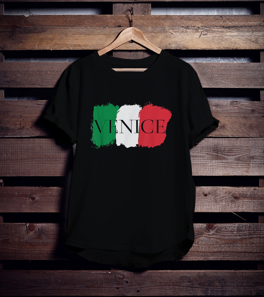 Venice Italy With Italian Flag Colors T-Shirt